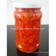 Glass Jar Sweet Red Pepper Slices